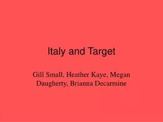 Italy and Target