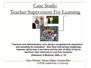 Case Study: Teacher Supervision For Learning