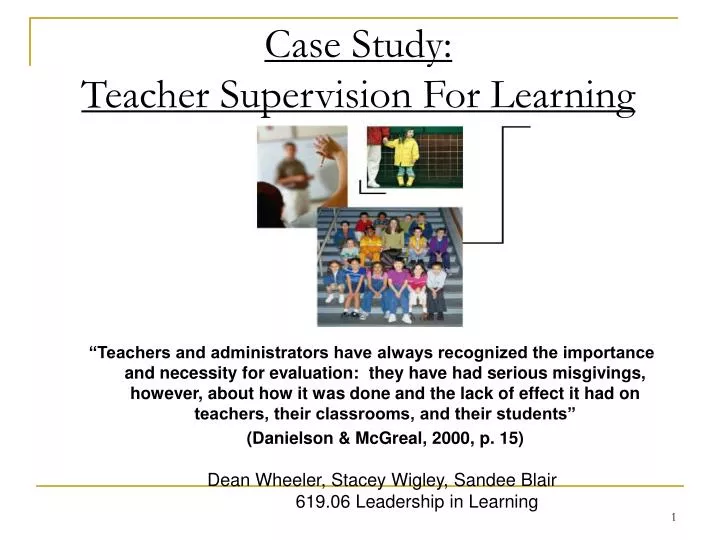 case study teacher supervision for learning