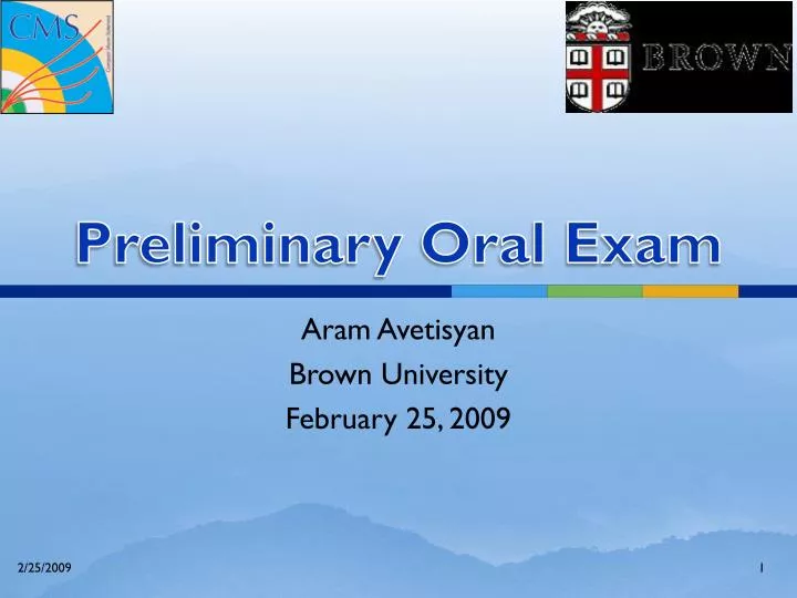 preliminary oral exam