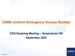 CDMA Uniform Emergency Access Number