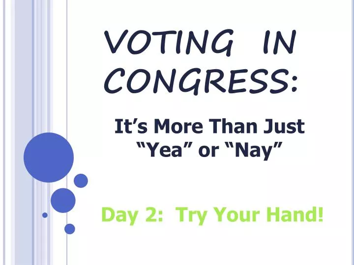 voting in congress