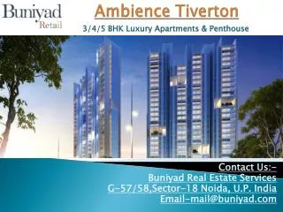 Ambience Tiverton Preeminence Apartments in Noida