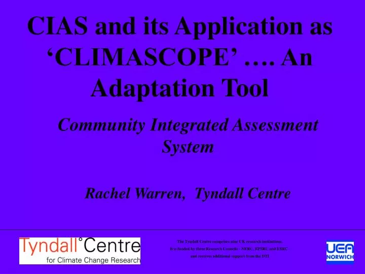 cias and its application as climascope an adaptation tool