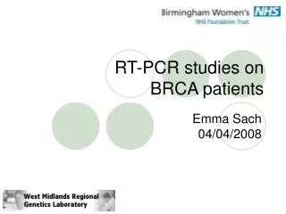 RT-PCR studies on BRCA patients