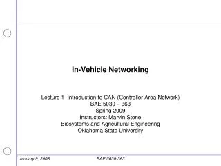 In-Vehicle Networking