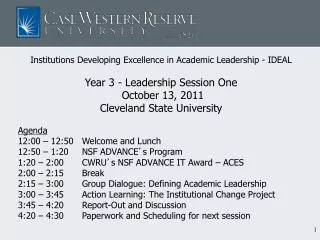 Institutions Developing Excellence in Academic Leadership - IDEAL