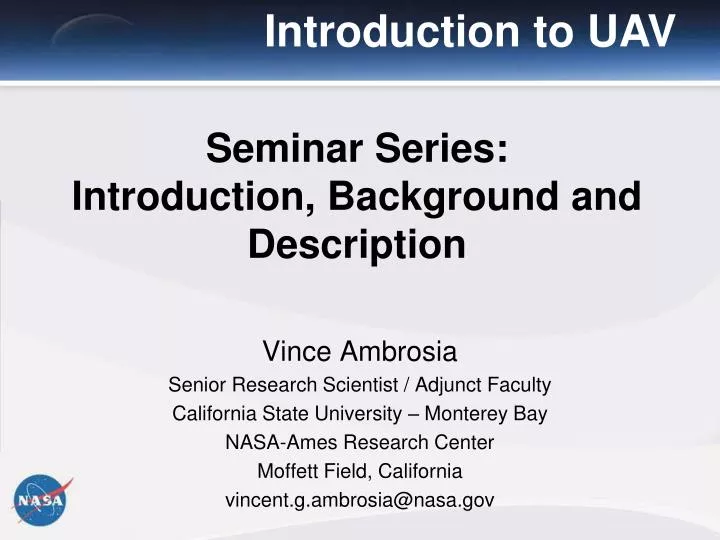 seminar series introduction background and description