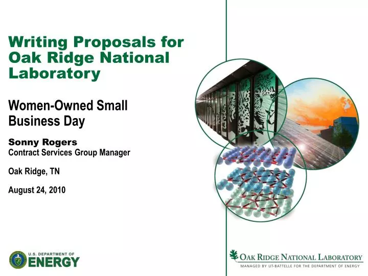 writing proposals for oak ridge national laboratory