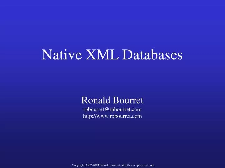 native xml databases