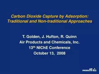 Carbon Dioxide Capture by Adsorption: Traditional and Non-traditional Approaches