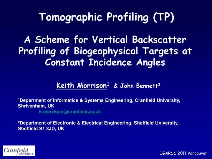 tomographic profiling tp