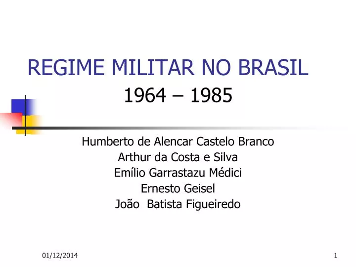 regime militar no brasil