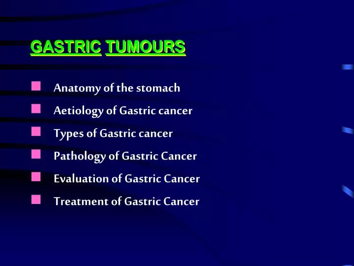 gastric tumours
