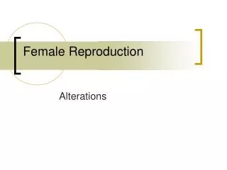 Female Reproduction