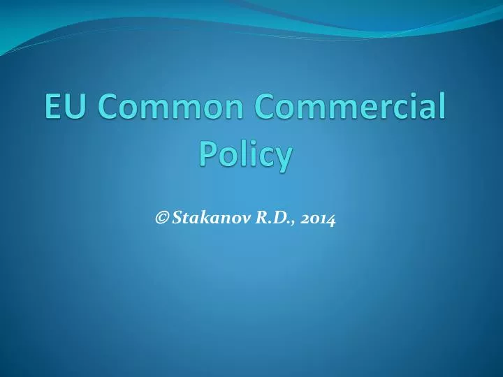 eu common commercial policy
