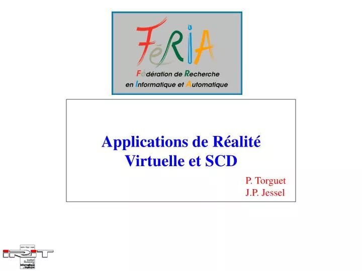 applications de r alit virtuelle et scd