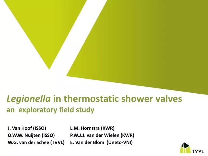 legionella in thermostatic shower valves an exploratory field study