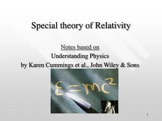 Special theory of Relativity