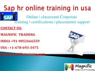 sap hr online training in usa