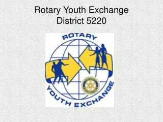 Rotary Youth Exchange District 5220
