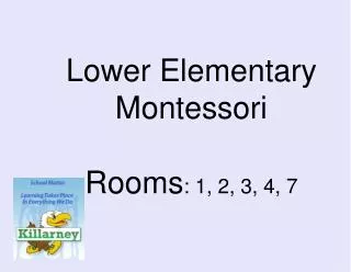 Lower Elementary Montessori Rooms : 1, 2, 3, 4, 7