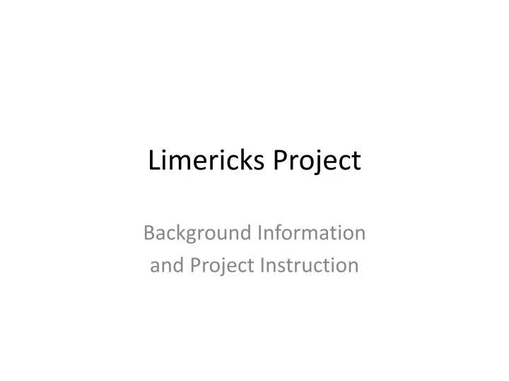 limericks project