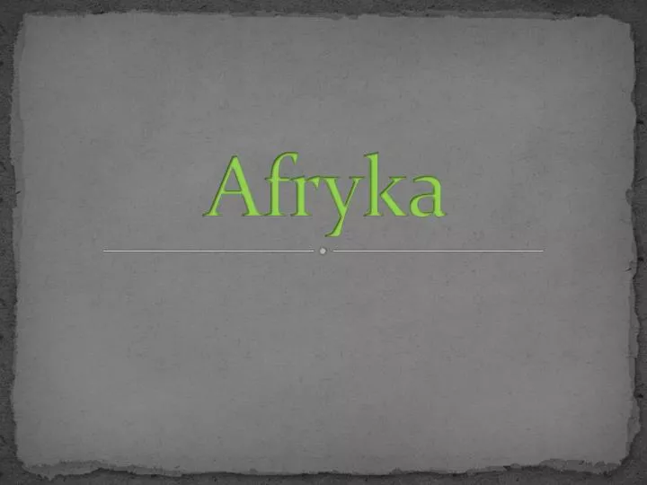 afryka