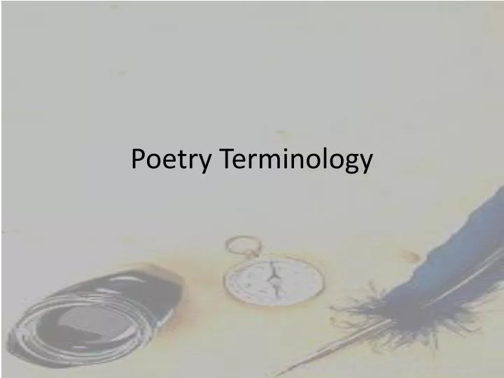 poetry terminology