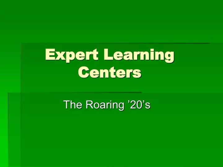 expert learning centers