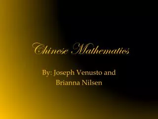 Chinese Mathematics