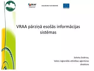VRAA pārziņā esošās informācijas sistēmas