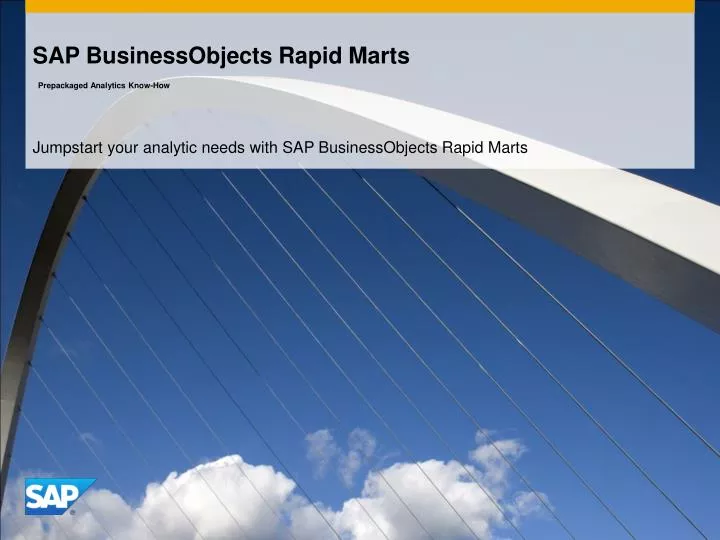 sap businessobjects rapid marts prepackaged analytics know how