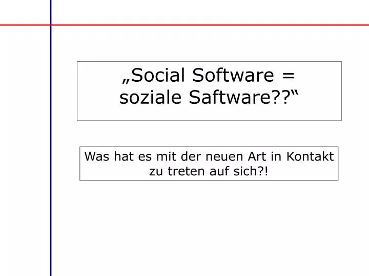 social software soziale saftware