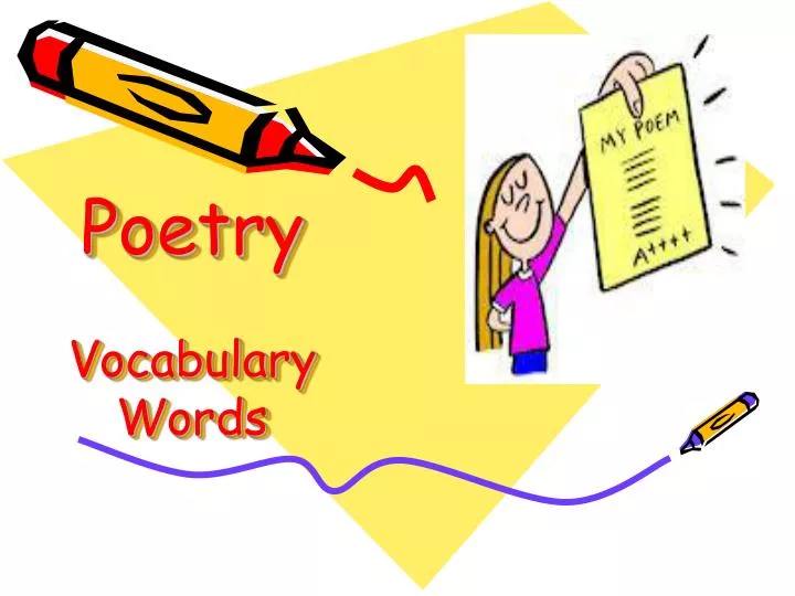 poetry vocabulary words