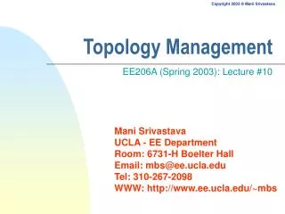 Topology Management