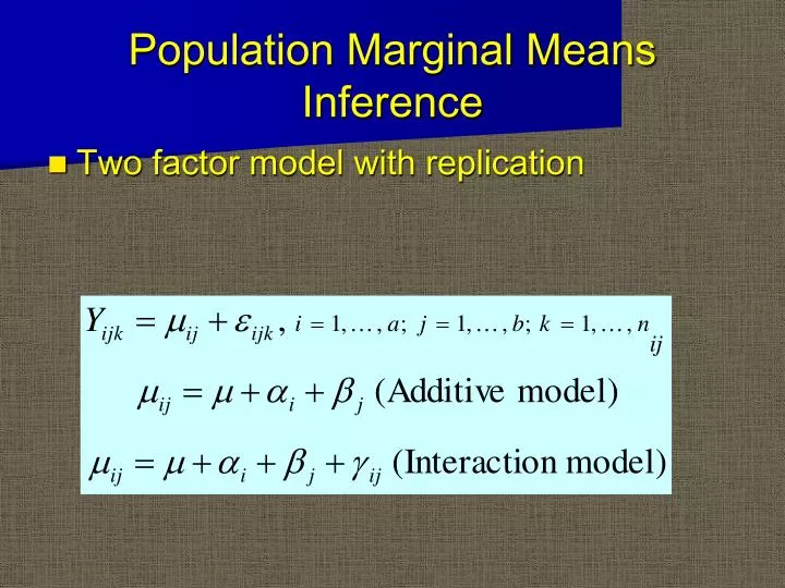 population marginal means inference