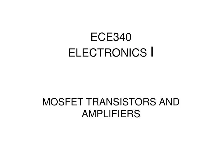 ece340 electronics i