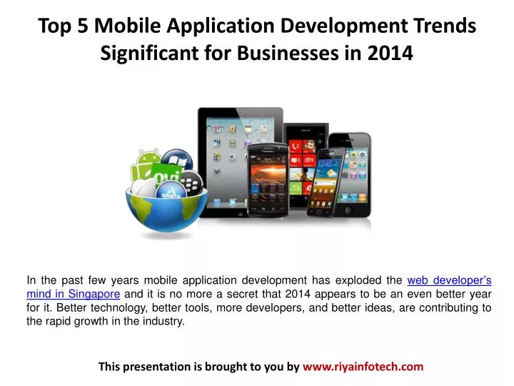 top 5 mobile application development trends significant for businesses in 2014