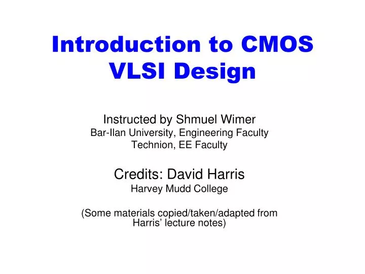 introduction to cmos vlsi design