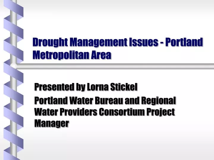 drought management issues portland metropolitan area