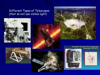 Different Types of Telescopes (that do not use visible light)