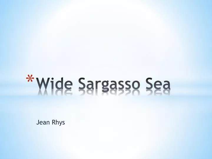 wide sargasso sea