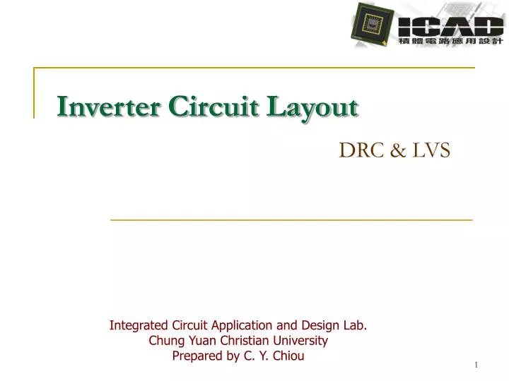 inverter circuit layout drc lvs