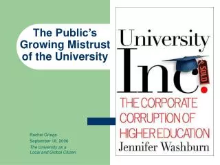 The Public’s Growing Mistrust of the University