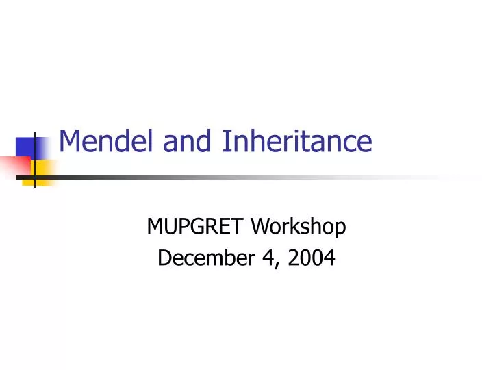 mendel and inheritance