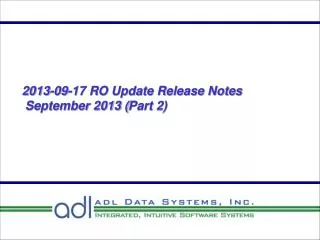 2013-09-17 RO Update Release Notes  September 2013 ( Part 2)
