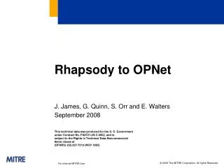 Rhapsody to OPNet