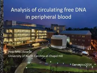 Analysis of circulating free DNA in peripheral blood