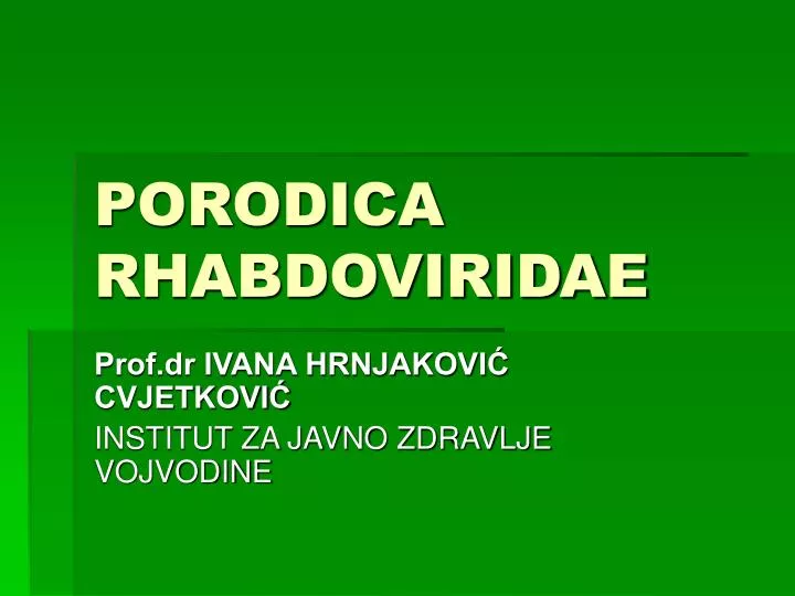 porodica rhabdoviridae